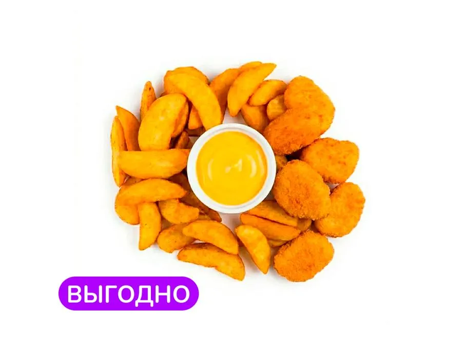 Картофель по деревенски c наггетсами